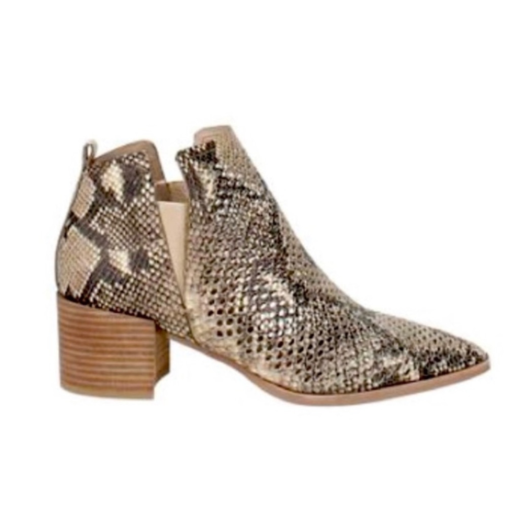 Dolce Vita snakeskin booties